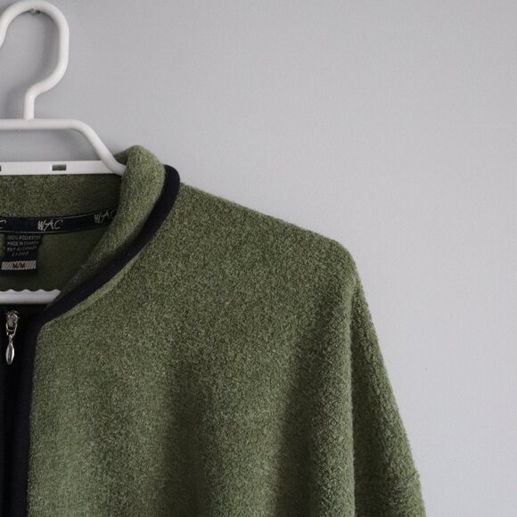 WAC Mens Green‎ Sz M Fleece 1/4 Zip Pullover Comfy Outdoor Winter Sweater - Picture 6 of 11